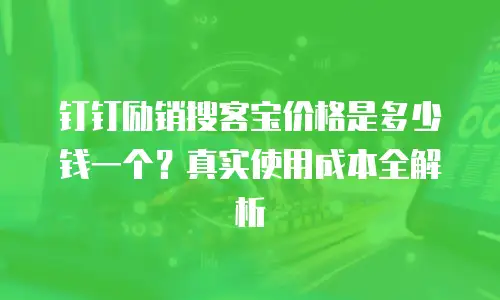 钉钉励销搜客宝价格是多少钱一个？真实使用成本全解析