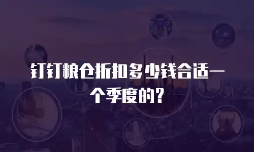 钉钉粮仓折扣多少钱合适一个季度的？