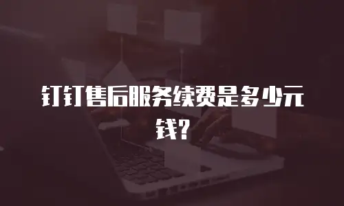 钉钉售后服务续费是多少元钱？