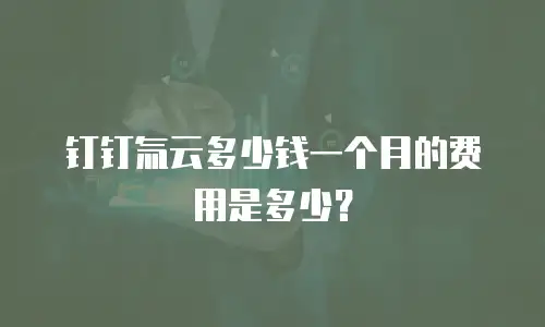 钉钉氚云多少钱一个月的费用是多少？