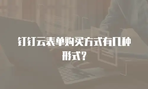钉钉云表单购买方式有几种形式？