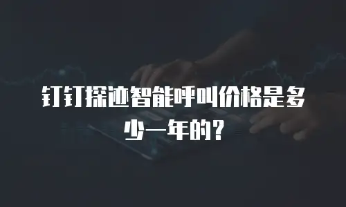 钉钉探迹智能呼叫价格是多少一年的？