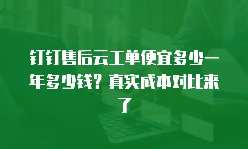 钉钉售后云工单便宜多少一年多少钱？真实成本对比来了