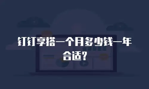 钉钉享搭一个月多少钱一年合适？