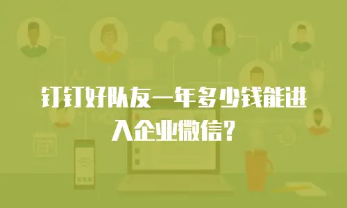 钉钉好队友一年多少钱能进入企业微信？