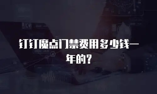 钉钉魔点门禁费用多少钱一年的？