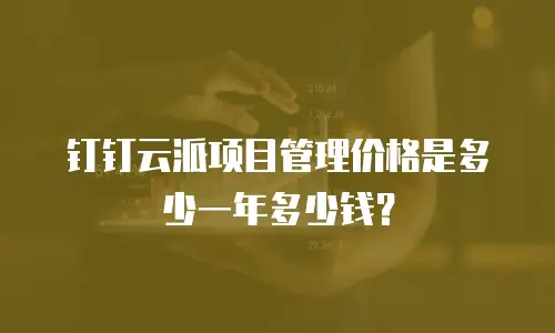 钉钉云派项目管理价格是多少一年多少钱？