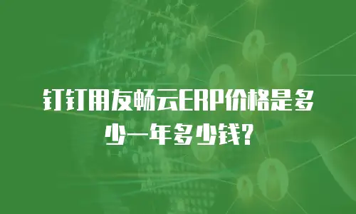 钉钉用友畅云ERP价格是多少一年多少钱？