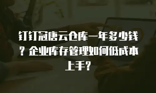 钉钉冠唐云仓库一年多少钱？企业库存管理如何低成本上手？