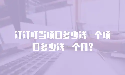钉钉叮当项目多少钱一个项目多少钱一个月？