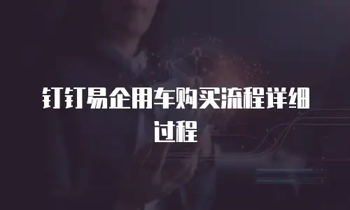钉钉易企用车购买流程详细过程