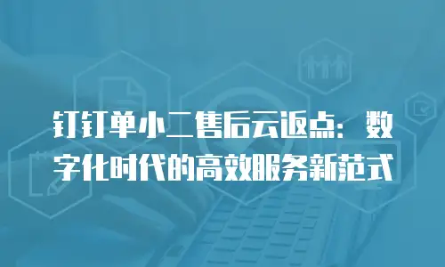 钉钉单小二售后云返点：数字化时代的高效服务新范式