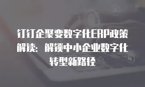 钉钉企聚变数字化ERP政策解读：解锁中小企业数字化转型新路径