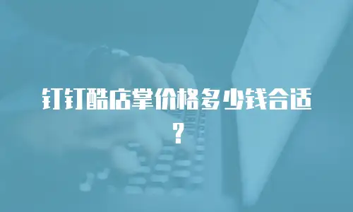 钉钉酷店掌价格多少钱合适？