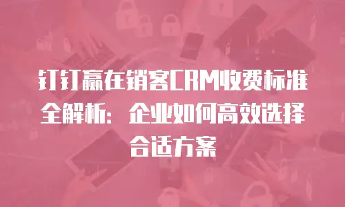 钉钉赢在销客CRM收费标准全解析：企业如何高效选择合适方案