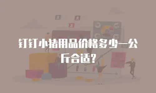 钉钉小猪用品价格多少一公斤合适？