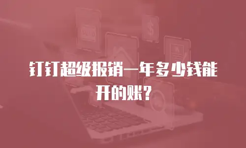 钉钉超级报销一年多少钱能开的账？