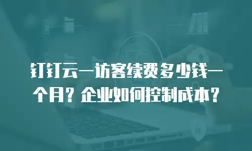 钉钉云一访客续费多少钱一个月？企业如何控制成本？