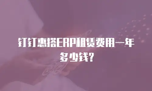 钉钉惠搭ERP租赁费用一年多少钱？