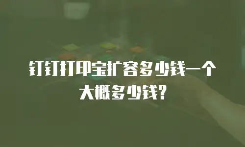 钉钉打印宝扩容多少钱一个大概多少钱？