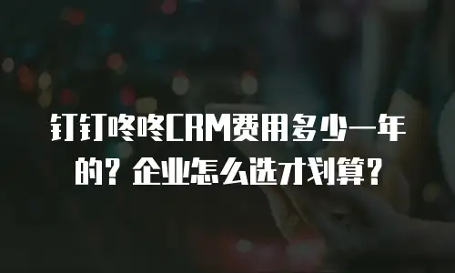 钉钉咚咚CRM费用多少一年的？企业怎么选才划算？