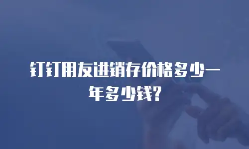 钉钉用友进销存价格多少一年多少钱？