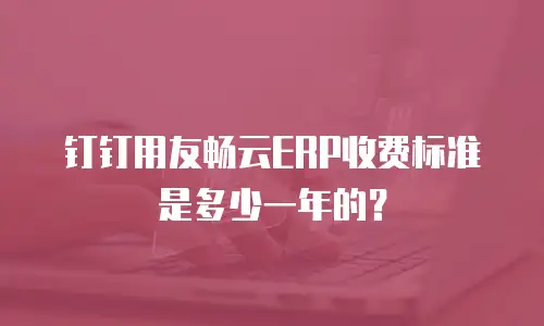 钉钉用友畅云ERP收费标准是多少一年的？
