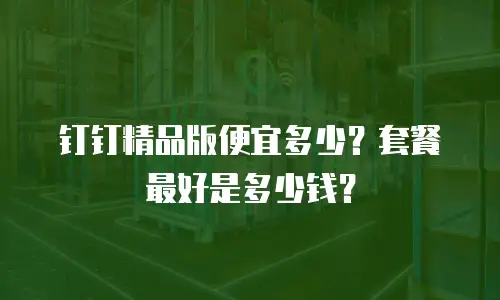 钉钉精品版便宜多少？套餐最好是多少钱？