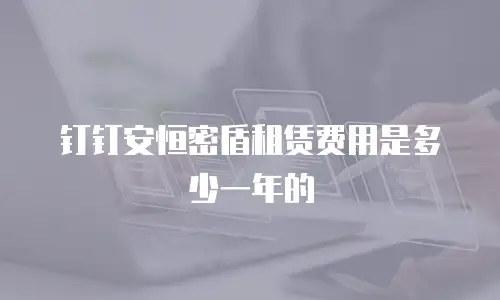 钉钉安恒密盾租赁费用是多少一年的