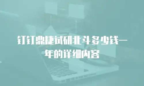 钉钉鼎捷试研北斗多少钱一年的详细内容