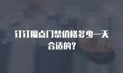 钉钉魔点门禁价格多少一天合适的？