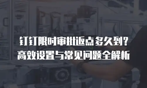 钉钉限时审批返点多久到？高效设置与常见问题全解析