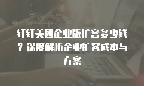 钉钉美团企业版扩容多少钱？深度解析企业扩容成本与方案