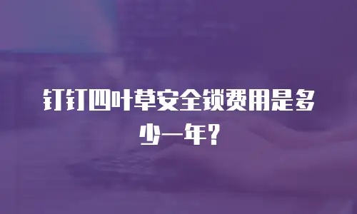 钉钉四叶草安全锁费用是多少一年？