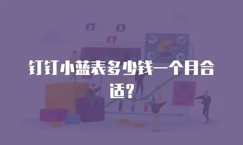 钉钉小蓝表多少钱一个月合适？