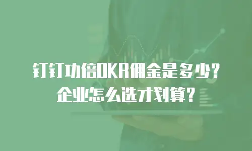 钉钉功倍OKR佣金是多少？企业怎么选才划算？