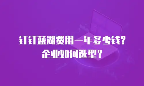 钉钉蓝湖费用一年多少钱？企业如何选型？