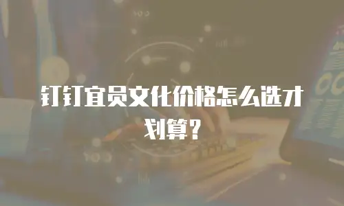 钉钉宜员文化价格怎么选才划算？