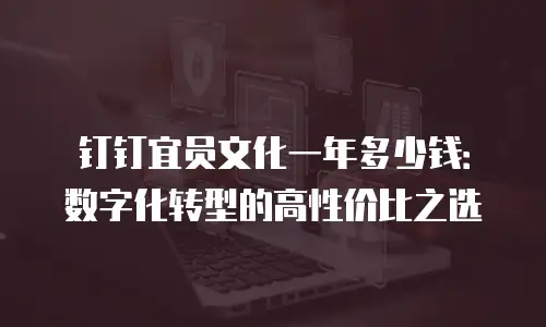 钉钉宜员文化一年多少钱：数字化转型的高性价比之选