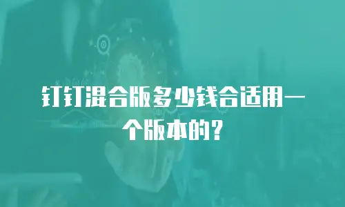钉钉混合版多少钱合适用一个版本的？