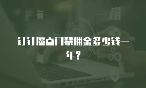 钉钉魔点门禁佣金多少钱一年？