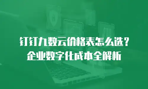 钉钉九数云价格表怎么选？企业数字化成本全解析