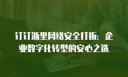 钉钉浙里网络安全打折：企业数字化转型的安心之选