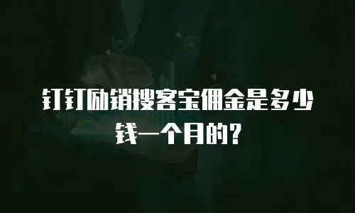 钉钉励销搜客宝佣金是多少钱一个月的？