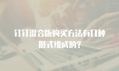 钉钉混合版购买方法有几种形式组成的？