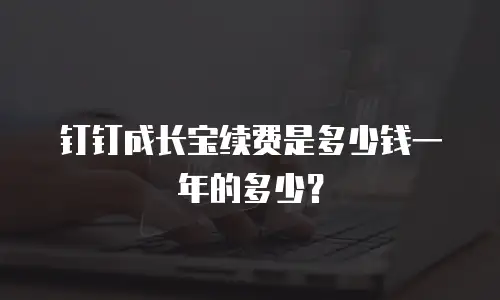 钉钉成长宝续费是多少钱一年的多少？
