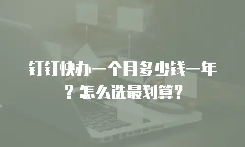 钉钉快办一个月多少钱一年？怎么选最划算？