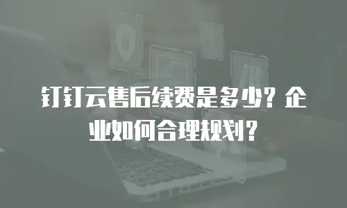 钉钉云售后续费是多少？企业如何合理规划？