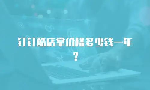 钉钉酷店掌价格多少钱一年？