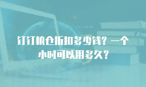 钉钉粮仓折扣多少钱？一个小时可以用多久？